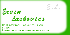 ervin laskovics business card